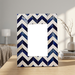 Cadre photo en résine avec incrustation de métal et d'os, style animalier, design artistique, pour la décoration de la maison, du salon et des hôtels - Product Image 1