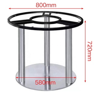 Heavy duty thép đồ nội thất chân nhà hàng văn phòng Bàn Kim Loại cà phê hiện đại ăn uống thép không gỉ <span class=keywords><strong>Chrome</strong></span> vàng sang trọng bảng cơ sở - Product Image 5