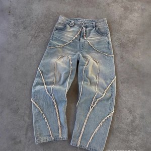 Jean à Jambes Larges Et Style Gothique Foncé De Style High Street Pour Homme, Noir , S