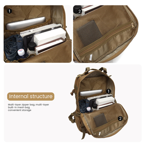 Lupu BL068 45L Waterproof Large Capacity Oxford Camouflage Fashion Tactical <b>Backpack</b> Internal Frame Zipper Closure Internal - Product Image 3