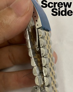 Bracelet Jubilé vintage en <span class=keywords><strong>acier</strong></span> inoxydable 904L de 19-20 mm pour Rolex Datejust 1601 1603 16233, solide, incurvé, avec fermoir déployant à logo - Product Image 2