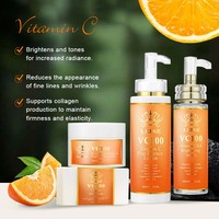 Vitamine C Plus Blanchissant Ensemble De Soins De La Peau Noir Collagène Ensemble de soins de la peau blanchissant et éclaircissant pour le visage de marque privée