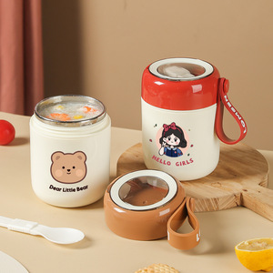 Portable 304 En Acier Inoxydable Petit Déjeuner Tasse Boîte À Lunch Chauffable Soupe/Café/Lait/<span class=keywords><strong>Gruau</strong></span> Porridge Repas Tasse <span class=keywords><strong>Bol</strong></span> Boîte À Bento - Product Image 1