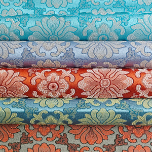 Luxe Jacquard Damassé Rideau Tissu Polyester Textile De Maison Tissu Foshan Brun Rideau Textile Rouleau En Vrac Stock <span class=keywords><strong>Lot</strong></span> - Product Image 4