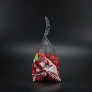 YR Kostenlose Probe Anti-Fog Transparent Frisches Obst Gemüse Verpackungs tasche mit Reiß verschluss