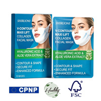 Masque facial au collagène liftant en V OEM - Masque facial au collagène hydrogel à libération prolongée pour double menton et contour en V Maxi Lift