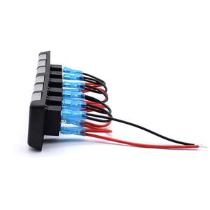 Panneau de commutation à poussoir 12-24v, 4 voies, 6 voies, 8 voies pour le réaménagement de l'automobile, <span class=keywords><strong>du</strong></span> bateau et <span class=keywords><strong>du</strong></span> yacht - Product Image 4