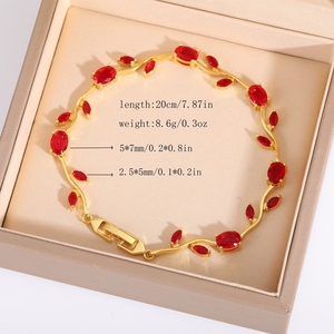Orecchini da Donna Classici con Foglie Floreali e Zirconi Rosa, Placcati in Bronzo Anticato Eco-Copper, Eleganti, Impilabili, Regalo per Uso Quotidiano - Product Image 4