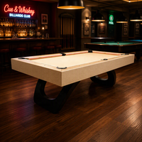 Vente directe d'usine de table de billard pliable à pieds en bois massif en spirale de 8 pieds, adaptée à la maison et aux niveaux de compétition