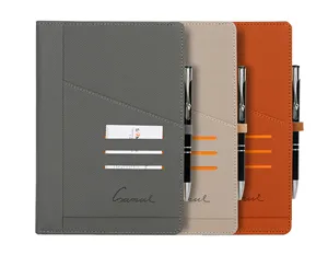 A5 noir vente chaude produits personnalisé en cuir Pu cahier Journal poche avant et Logo journal bloc-notes fournitures de bureau