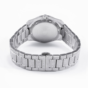 Montre en moissanite, <span class=keywords><strong>lunette</strong></span> de montre en moissanite de luxe, vente en gros de montres en moissanite, montres chinoises avec boîtes, montres automatiques bon marché, montres serties - Product Image 2