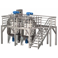Mélangeur émulsifiant sous vide de laboratoire 50L-200L, petite machine de fabrication de crème cosmétique pour tests et R&D