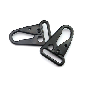Factory-customized zinc alloy eagle-beak sling black carabiner clip, <b>webbing</b> metal keychain - Product Image 5