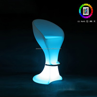 Tabouret de bar lumineux LED pour mobilier d'extérieur, chaise de piscine en plastique PE, tabouret lumineux pour boîte de nuit, vente chaude