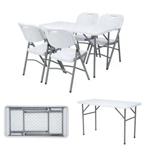 Mesa Plegable Resistente de Alto Rendimiento de 4 Pies, 4-6 Personas, para Eventos Comerciales, Fiestas y Locales - Product Image 1