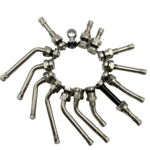 <span class=keywords><strong>Valve</strong></span> de pneu de camion et d'autobus KAISHENG TR555D, chromée, sans chambre à air, état neuf, tiges en laiton métallique, bouchons et adaptateurs - Product Image 2