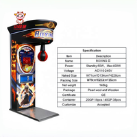 Machine de jeu de boxe d'arcade pour entraînement de force de frappe, jeu de sport de relaxation d'intérieur à usage commercial