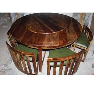 Ensemble de table à manger de luxe, table à manger décorative en céramique marron, table à manger coulissante et ensemble de chaises - Product Image 3