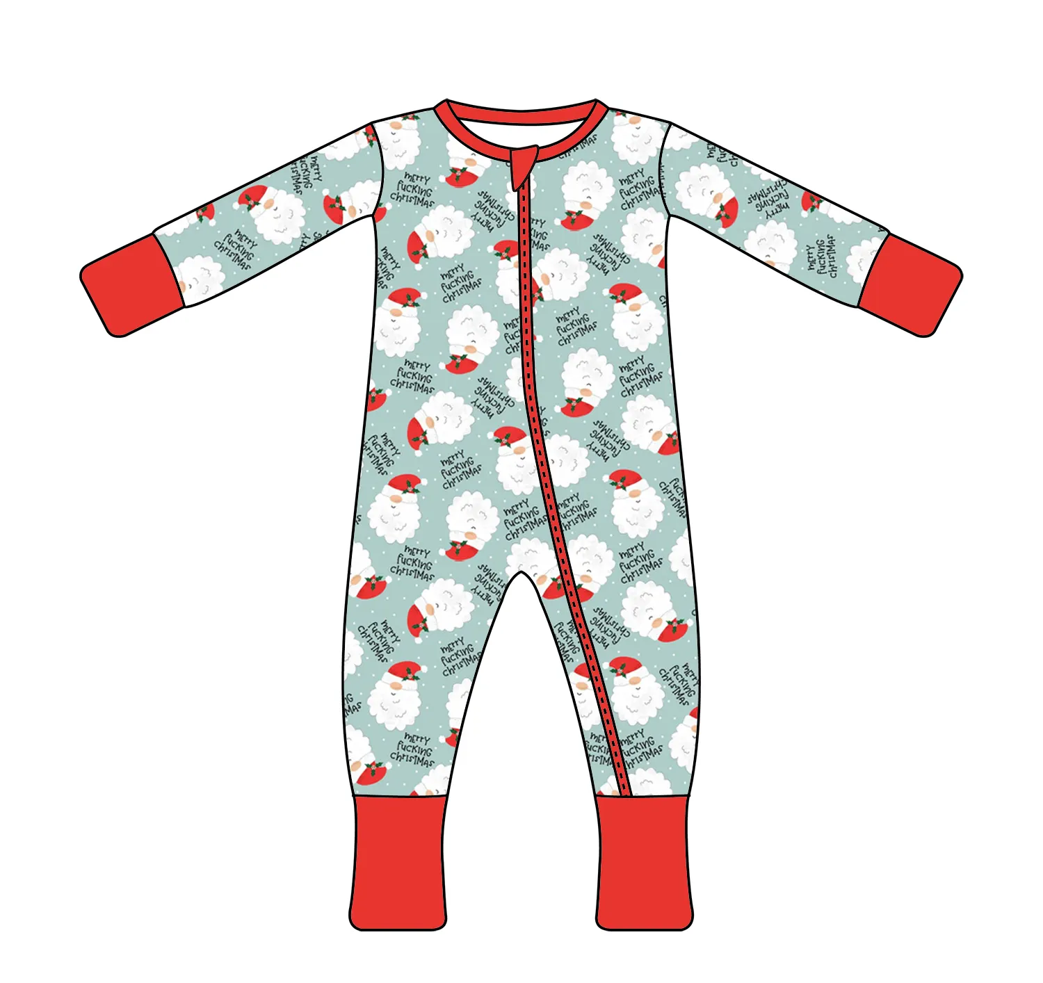 Macacão de bebê estilo natalino para bebês, pijama infantil de bambu estampado para meninas, roupas de natal de 2024