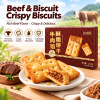 Biscuits croustillants fourrés au bœuf, riches en protéines, sans graisses trans, adaptés à la vente en gros aux fabricants