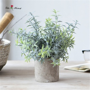 QSLH-PE063 Home Office Desk Decorazione di Bambù Artificiale <span class=keywords><strong>Pianta</strong></span> Verde Bonsai Piante Artificiali - Product Image 3