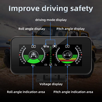 M50 2-en-1 HUD affichage tête haute inclinomètre de véhicule universel et voltmètre à affichage numérique tout-terrain extérieur pour voitures