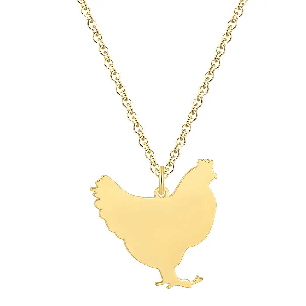 Stainless steel Pet chicken necklace for women's cute jewelry pendant necklace for men and women accessories