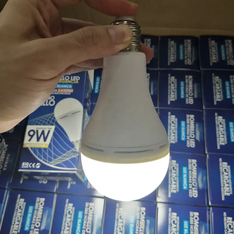 Lampu darurat bohlam led isi ulang 7W 9W 12W 15W, baterai 1200mAH cadangan 4 jam