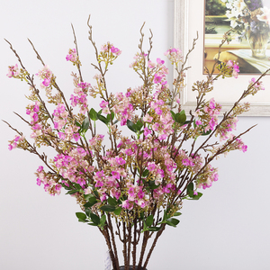Vendita calda di fiori artificiali di seta <span class=keywords><strong>fiore</strong></span> di pera lungo ramo di ciliegio in <span class=keywords><strong>fiore</strong></span> per la decorazione della casa di nozze decorazione - Product Image 2