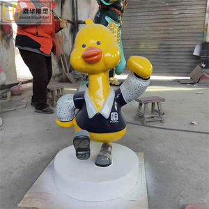 รูปปั้นตัวการ์ตูนเจียฮวา ทำจากไฟเบอร์กลาส รูปสัตว์ สำหรับตั้งพื้นกลางแจ้ง งานแฮนด์เมด ของตกแต่ง - Product Image 3