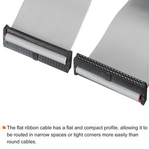 Cable plano Meccanixity de 44 pines, paso de 2,0 mm, conector Fc a Fc, cable de puente gris de 30 cm para pantalla LED de ordenador - Product Image 2