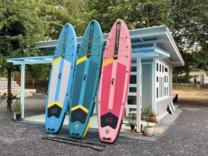 Bán buôn 11'6'' * 35 ''ổn định Hàn nóng đường may Inflatable đứng lên tàu chèo paddleboard ván lướt sóng câu cá sup với <span class=keywords><strong>Kayak</strong></span> chỗ ngồi - Product Image 3
