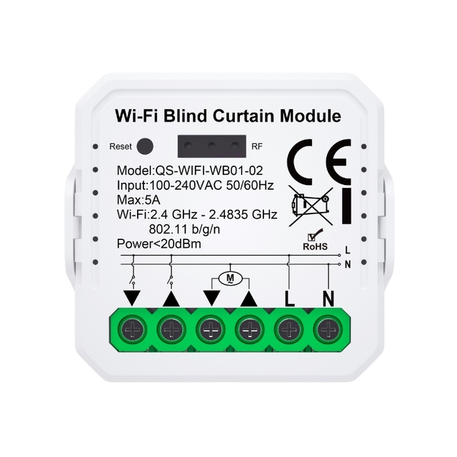 Professional Factory Zigbee 10A for Smart Remote Control Curtain Switch Roller Shutter Electric Motor Smart Module