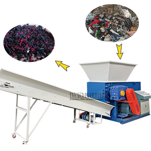 Single Shaft Long <b>Plastic</b> Pipe Lump <b>Drum</b> Film Bags Metal Clothes Shredder Machine - Product Image 1