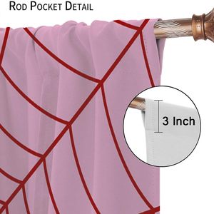 Rideaux de fenêtre en toile d'araignée Super Héros pour filles, rouge toile d'araignée, rose, pour chambre de bébé, tout-petit et enfant - Product Image 5