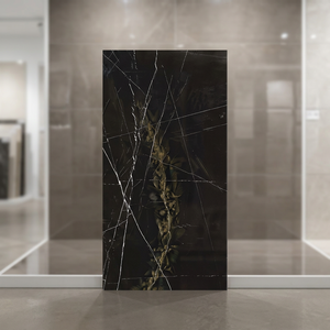 Azulejos de Porcelana Brillante con Diseño Italiano Pacific Coffee, 600x1200mm, Aspecto de Mármol, Premium para Piso y Pared - Product Image 1