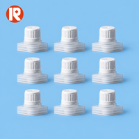 Bouchon et bec verseur en plastique de 16 mm pour sachet Dypack, couleur blanche, avec bouchon à visser