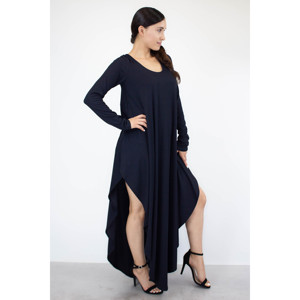 Robe longue asymétrique à manches longues - Product Image 3