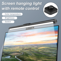 Lumière de moniteur suspendue circulaire en aluminium plat de 44 cm, cinq couleurs RGB, rétroéclairage tactile réglable, 5 W, installation magnétique