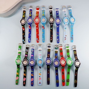 Lindo reloj de pulsera para niños con estampado de dinosaurios de dibujos animados, banda de silicona, regalo para niños - Product Image 1