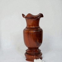 Vase de sol en bois Art Déco de haute qualité pour la décoration intérieure - Design rond fait main et écologique