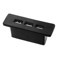 Regleta de alimentación empotrada con cargador USB de 2 puertos y tomas USB integradas para escritorio