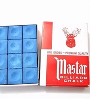 Boîte de craie pour queue de billard Master Snooker, 12 pièces - Accessoires de billard de haute qualité pour les clubs et les tournois, réduit les erreurs