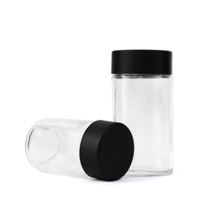 Bouteille en verre transparente de forme longue et ronde D44*H84mm 50ml avec couvercle à sécurité enfant - Product Image 5