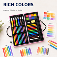 Ensemble de fournitures artistiques pour enfants, ensemble de papeterie, ensemble de peinture pour enfants, ensembles de peinture De Arte pour personnalisation, 50 pièces LT73402