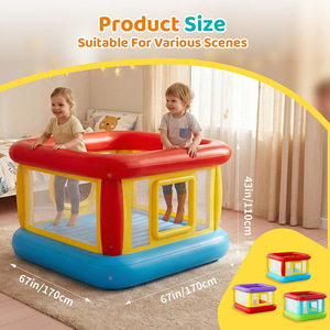 Inflatable Castle For Kids Indoor Outdoor Play PVC Material Thickened Bottom Easy Clean 3 Colour Options - Product Image 5