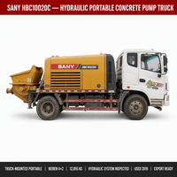 Pompe à béton diesel montée sur camion Sany HBC10020C d'occasion, 2019, Chine, 12855 kg, prête à l'exportation