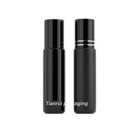 Botol Cairan Matte Roll On, Botol Gulung Hitam Kaca 10 Ml Roll On