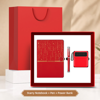 Ensemble cadeau 3-en-1 : carnet, stylo et batterie externe, vente en gros directe d'usine avec logo personnalisé pour les commandes en gros d'entreprise ou les cadeaux d'affaires