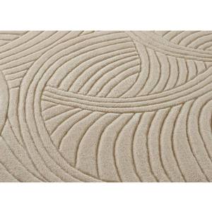 พรมขนสัตว์ทอมือลายแกะสลักนามธรรมแบบขนสูง-ต่ำ สีงาช้างเบจ หรูหรา ทำมือ ขนาดสั่งทำได้ ขายส่ง - Product Image 5